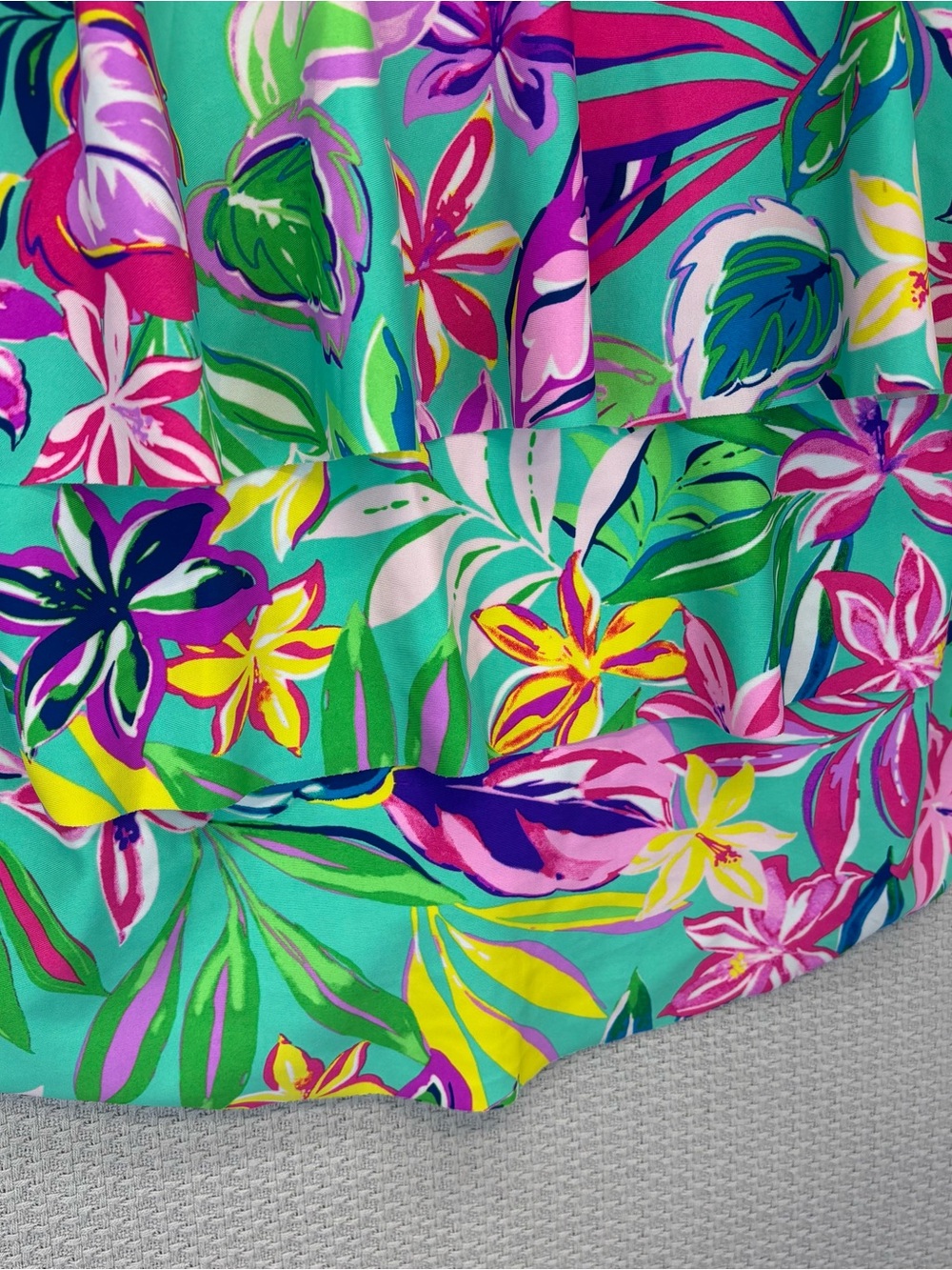 Stella Parker Floral Tankini Swim Top Quick-Drying Adjust Strap Med Bathing Suit - Picture 3 of 7